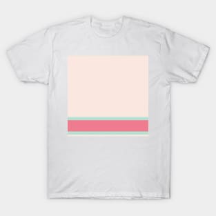 A sensational jam of Pale Chestnut, Light Blue Grey, Misty Rose and Light Coral stripes. T-Shirt